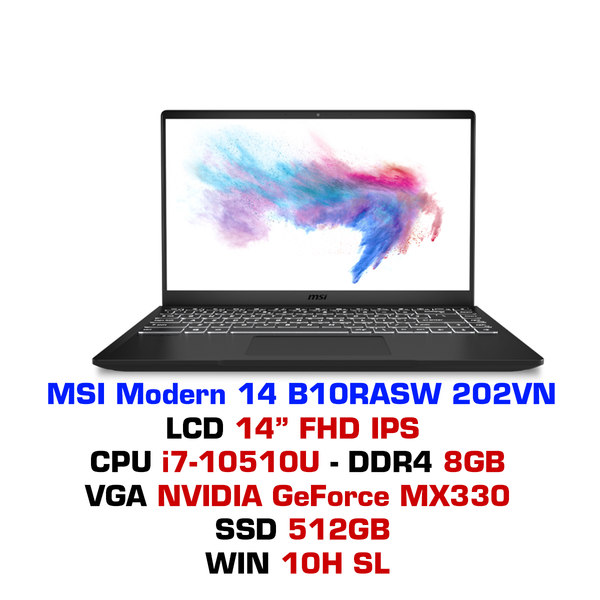  Laptop MSI Modern 14 B10RASW 202VN 