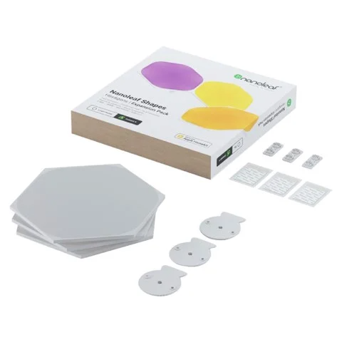 Đèn Thông Minh Nanoleaf Shapes Lục Giác 3 Miếng (Bộ Mở Rộng) (Nl42 - 0001Hx - 3Pk)