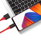  Cáp PISEN Quick Type-C 3A (USB Type-C) braided 1000mm - TC10-1000 BLACK 