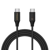  Cáp PISEN Quick Dual USB Type-C 3A ( C to C) 1000mm - TCC04-1000 BLACK 