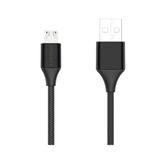  Cáp PISEN Micro USB 2.4A braided 1200m(Anti-break) - MU18-1200 BLACK 