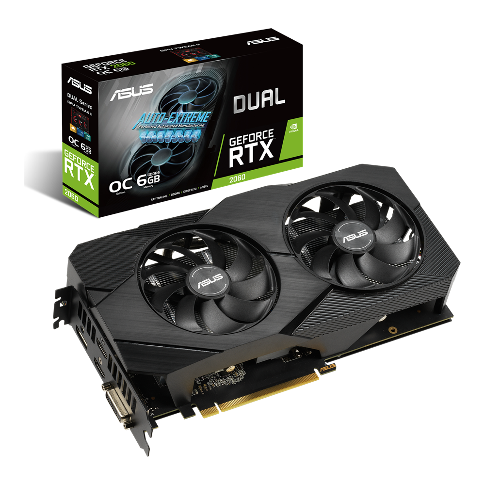 Card màn hình ASUS Dual GeForce RTX 2060 OC EVO 6GB GDDR6 (DUAL-RTX2060-O6G-EVO)
