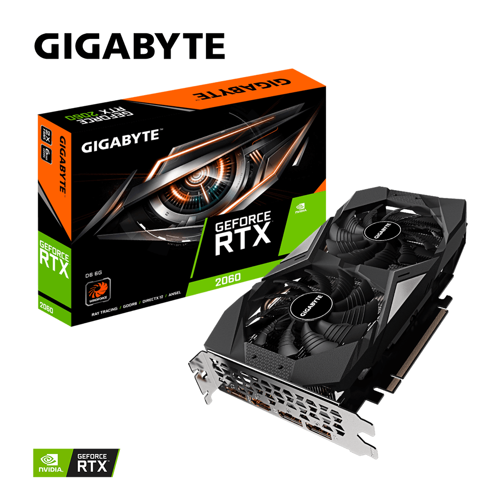 Card màn hình GIGABYTE GeForce RTX 2060 D6 6G (GV-N2060D6-6GD)