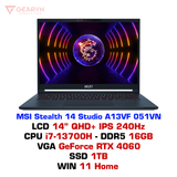  Laptop MSI Stealth 14 Studio A13VF 051VN 