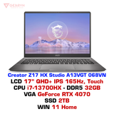  Laptop MSI Creator Z17 HX Studio A13VGT 068VN 