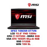  Laptop Gaming MSI GF63 Thin 10SCSR 077VN 