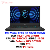  Laptop gaming MSI Vector GP66 HX 12UGS 098VN 