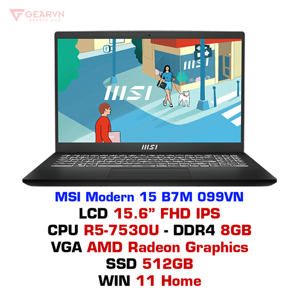  Laptop MSI Modern 15 B7M 099VN 