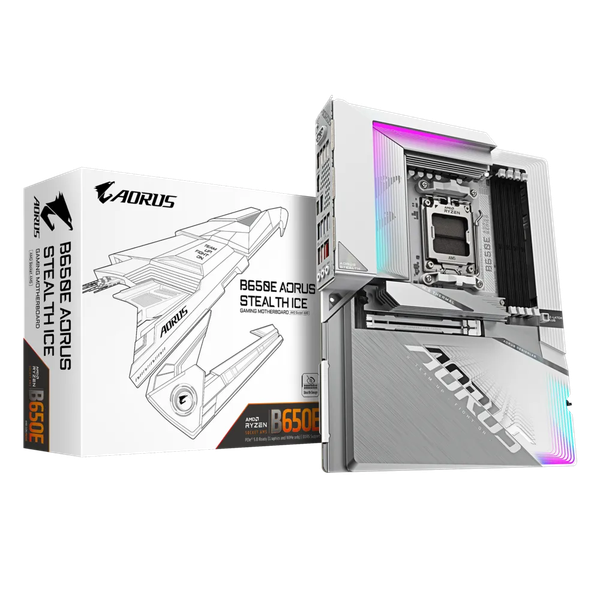 Bo mạch chủ GIGABYTE B650E AORUS STEALTH ICE (DDR5)