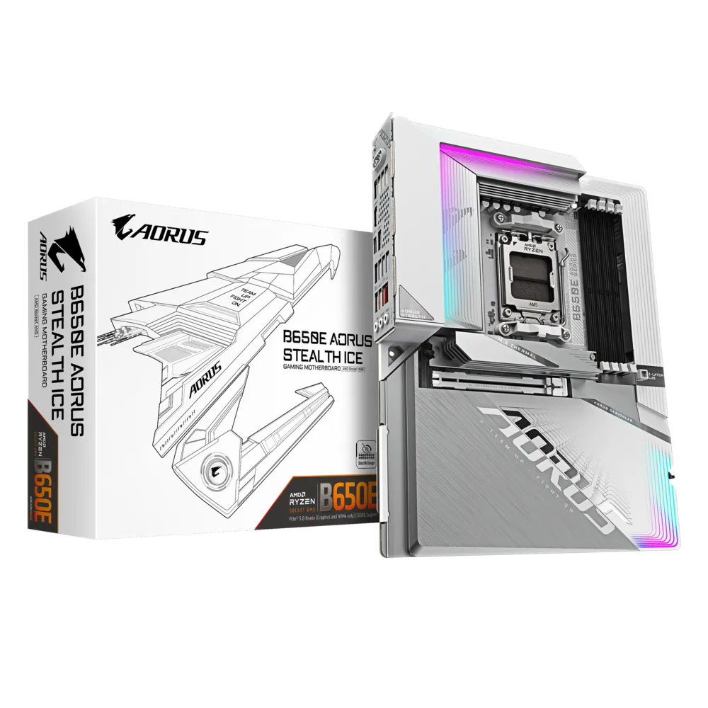 Bo Mạch Chủ Gigabyte B650E Aorus Stealth Ice (Ddr5)