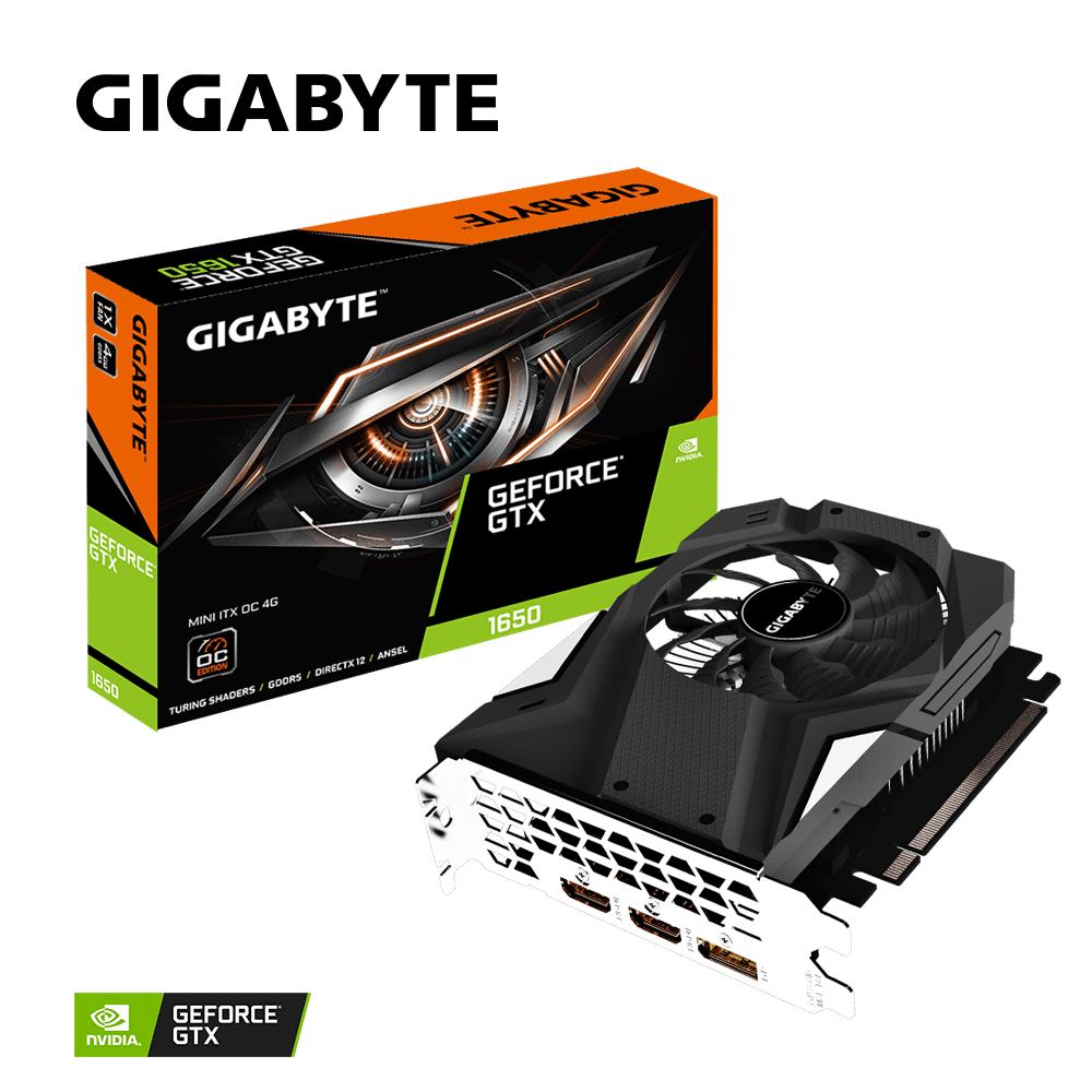 Card màn hình GIGABYTE GeForce GTX 1650 Mini ITX OC 4G (GV-N1650IXOC-4GD)