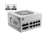  Nguồn máy tính MSI MAG A850GL PCIE5 WHITE - 80 Plus Gold - Full Modular (850W) 