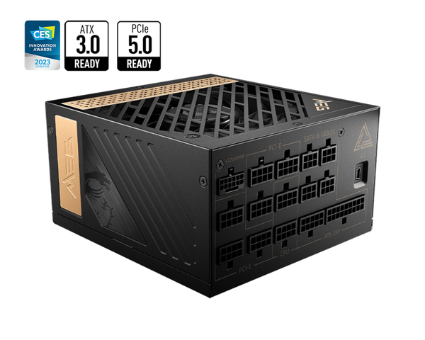  Nguồn máy tính MSI MEG Ai1300P PCIE5 - 80 Plus Platinum - Full Modular (1300W) 