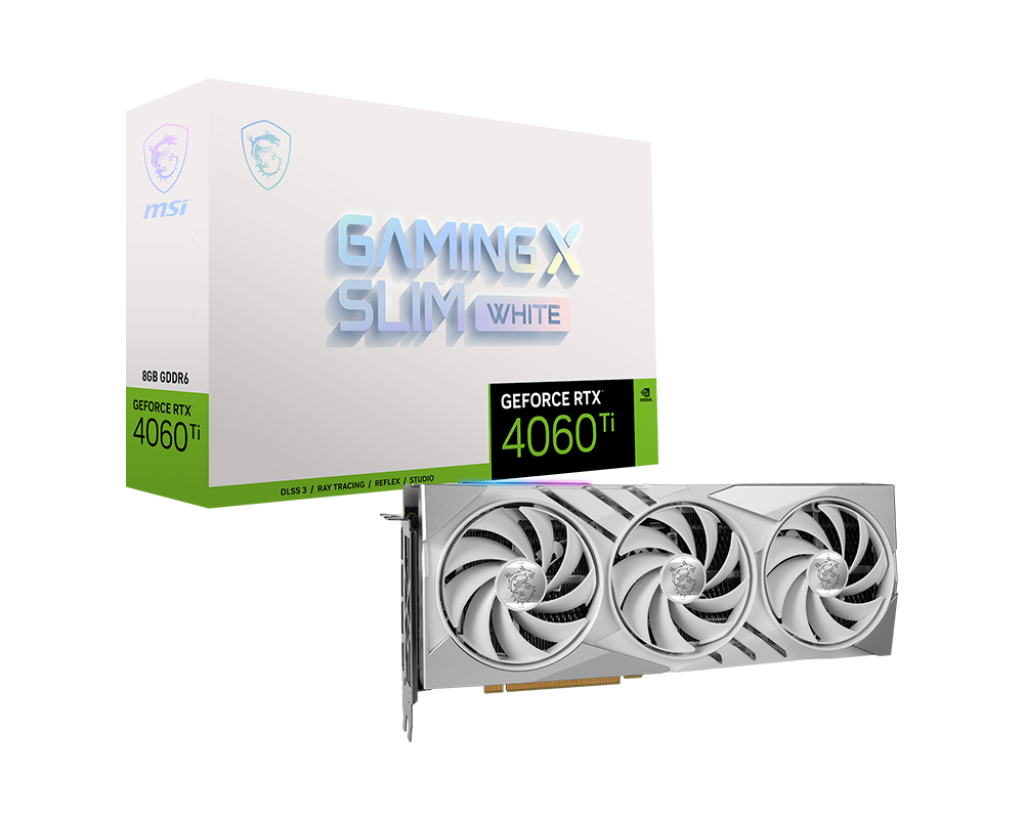 Card Màn Hình Msi Geforce Rtx 4060 Ti Gaming X Slim White 8G