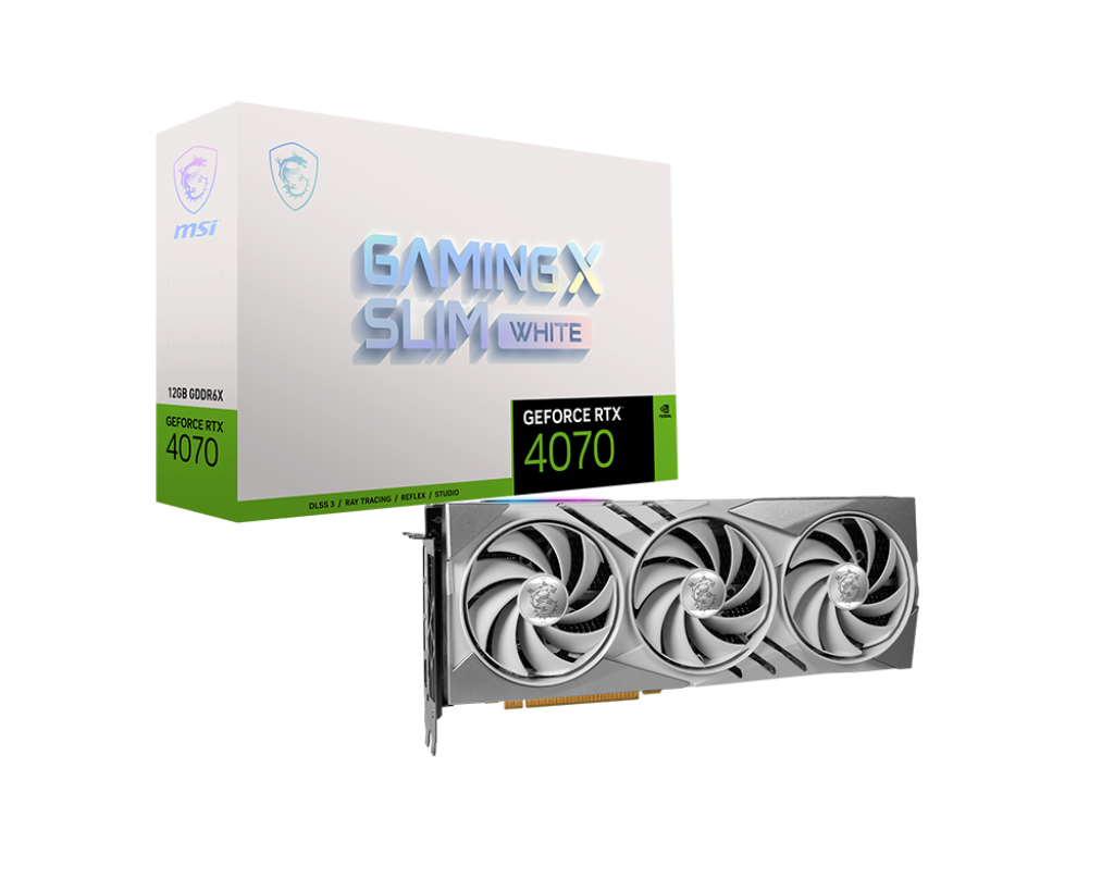 Card Màn Hình Msi Geforce Rtx 4070 Gaming X Slim White 12G