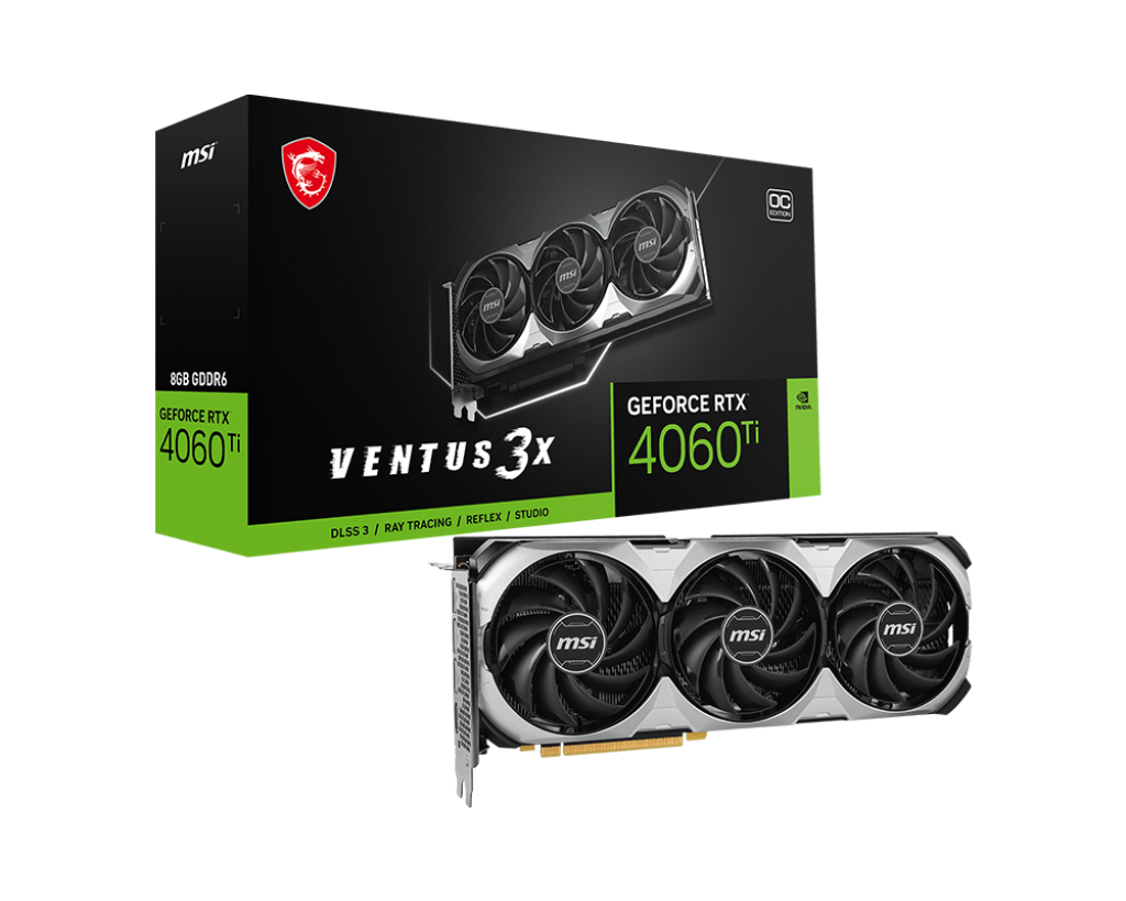 Card màn hình MSI GeForce RTX 4060 Ti VENTUS 3X E 8G OC