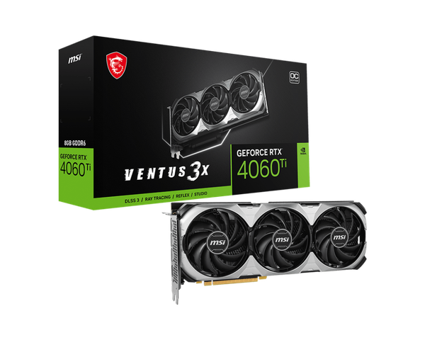 Card màn hình MSI GeForce RTX 4060 Ti VENTUS 3X E 8G OC