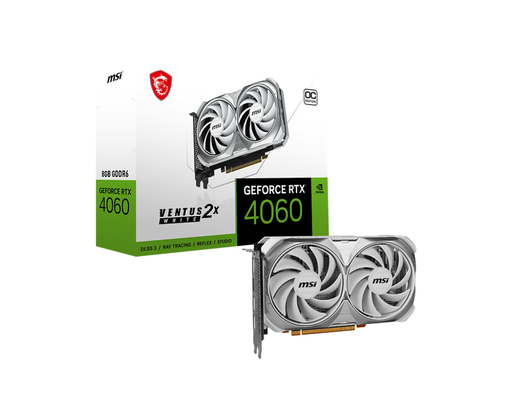 Card màn hình MSI GeForce RTX 4060 VENTUS 2X WHITE 8G OC