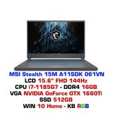  Laptop MSI Stealth 15M A11SDK 061VN 