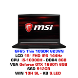  Laptop Gaming MSI GF65 Thin 10SDR 623VN 
