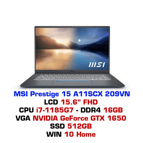  Laptop MSI Prestige 15 A11SCX 209VN 