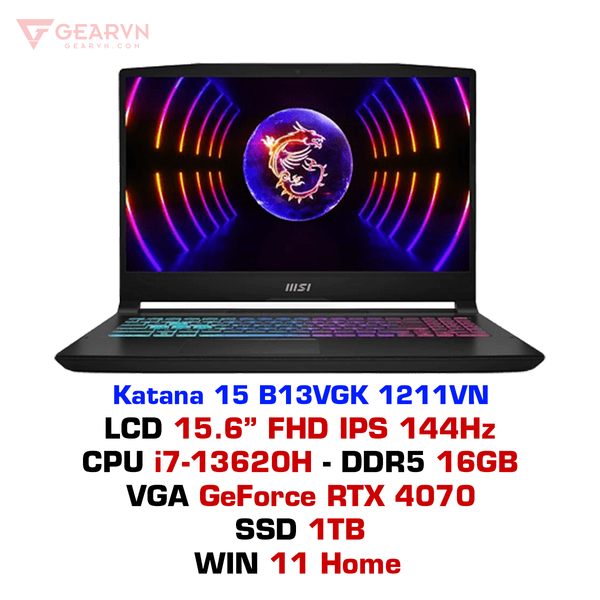 Laptop gaming MSI Katana 15 B13VGK 1211VN