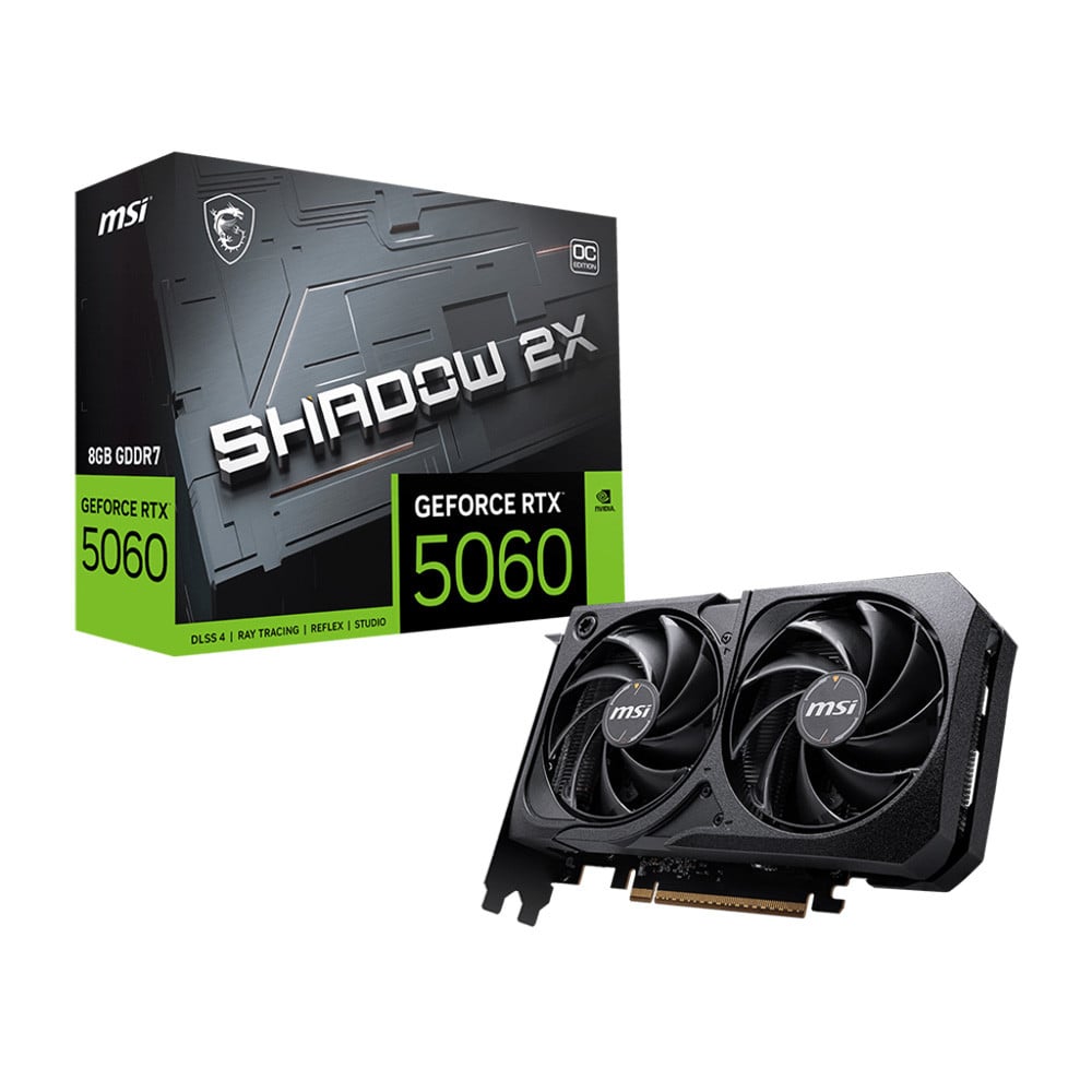 Card màn hình MSI GeForce RTX 5060 Ti Shadow 2X OC 8GB