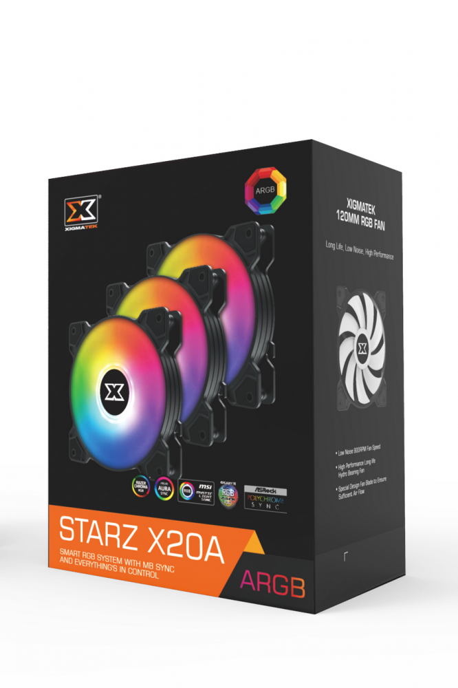 Fan Xigmatek X20A Argb - Pack X3, Controller