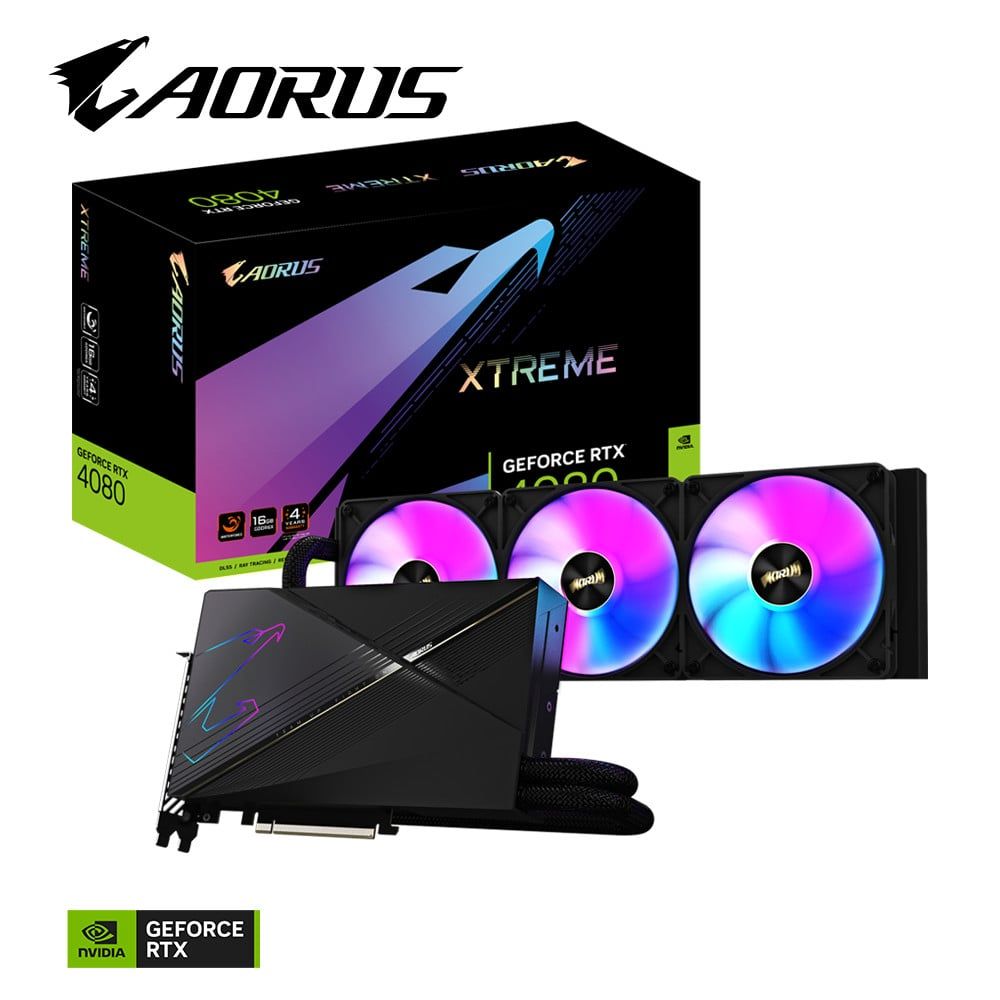 Card Màn Hình Gigabyte Aorus Geforce Rtx 4080 Xtreme Waterforce 16Gb (Gv - N4080Aorusx W - 16Gd)