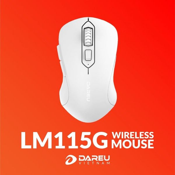  Chuột không dây DareU LM115G White 