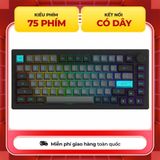  Bàn phím cơ AKKO 5075B Plus Black&Cyan Akko Wine Silver Switch 