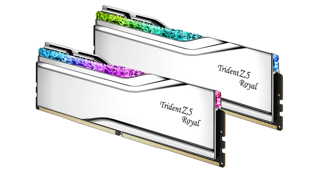Ram G.skill Trident Z5 Royal Rgb 32Gb (2X16Gb) 6400 Ddr5 Silver (F5 - 6400J3239G16Gx2 - Tr5S)