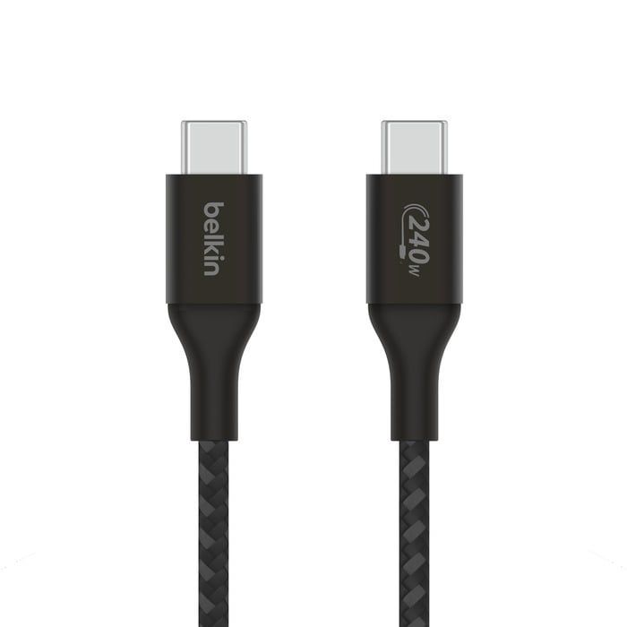Cáp Belkin Usb Type C - C Pd3.1, 2 Mét, Vỏ Dù, Công Suất 240W With Dual E - Marker Màu Đen