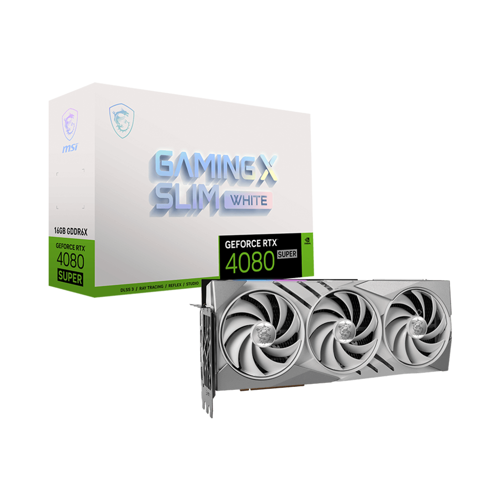 Card Màn Hình Msi Geforce Rtx 4080 Super 16G Gaming X Slim White