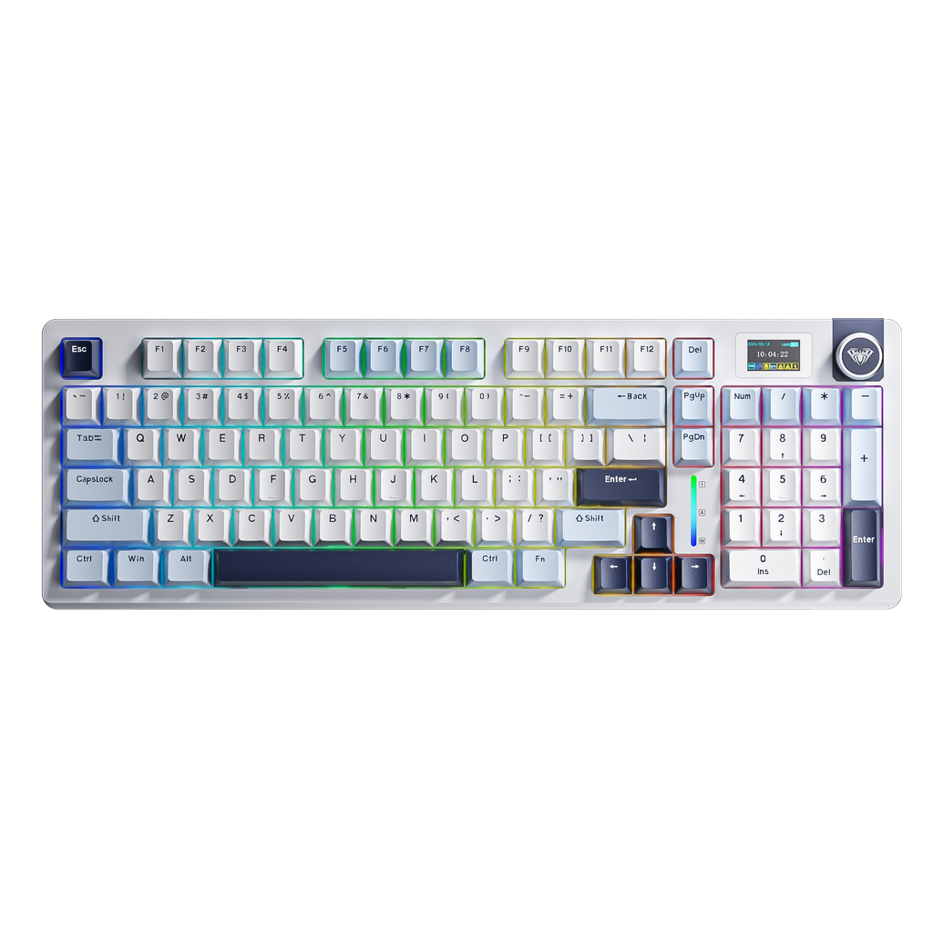 Bàn phím AULA S98 PRO TM (Xanh Dương + Trắng + Tím đậm/ Nimbus V3 switch)