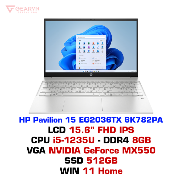  Laptop HP Pavilion 15 EG2036TX 6K782PA 