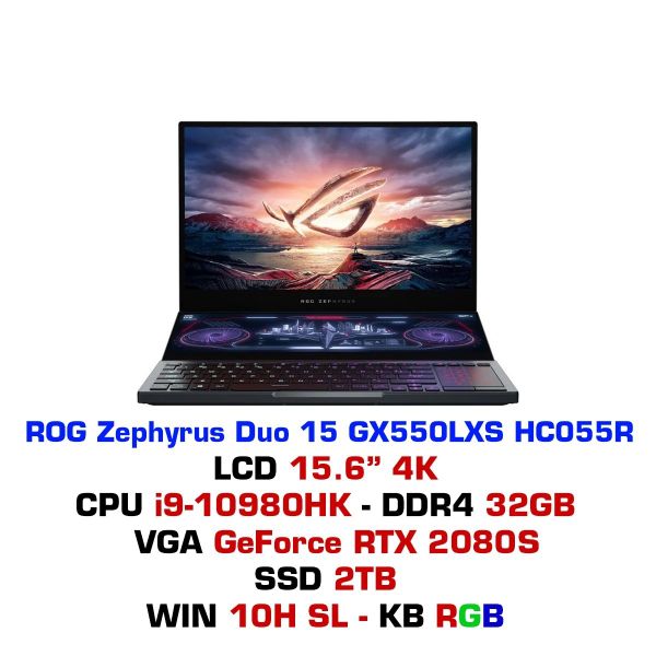  Laptop gaming ASUS ROG Zephyrus Duo 15 GX550LXS HC055R 