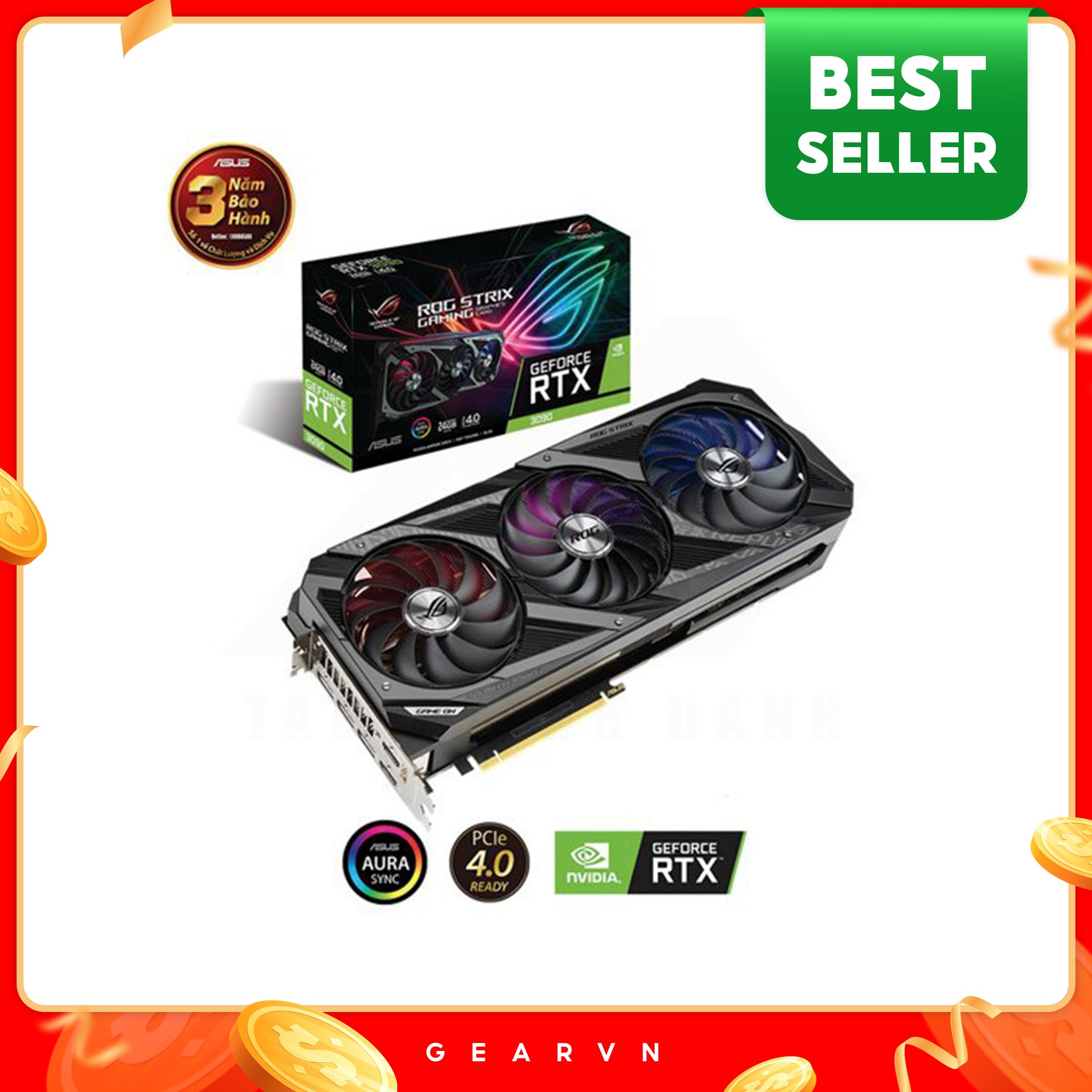 Card Màn Hình Asus Rog Strix GeForce RTX 3090 Gaming OC edition 24G (Rog-STRIX-RTX3090-O24G-GAMING)