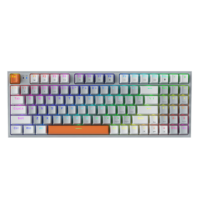 Bàn Phím Machenike K500 - B94 White Grey Wired Red Switch