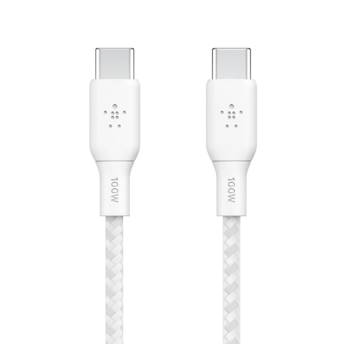 Cáp Usb Type C - C, 2 Mét, Vỏ Dù, Công Suất 100W, Màu Trắng Belkin