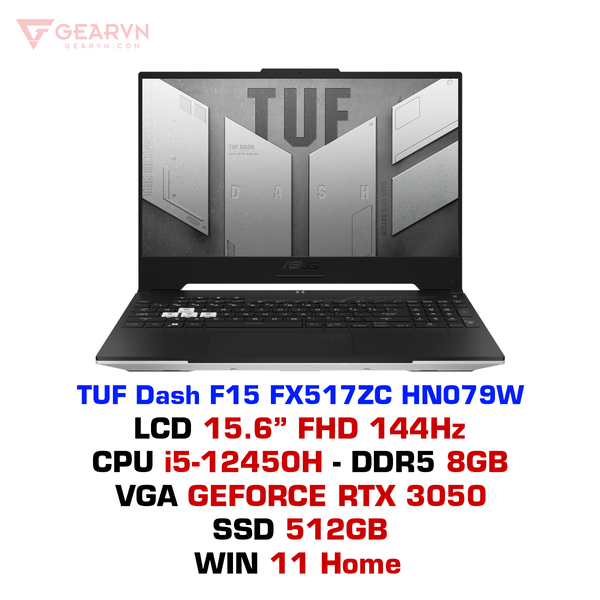  Laptop gaming Asus TUF Dash F15 FX517ZC HN079W 