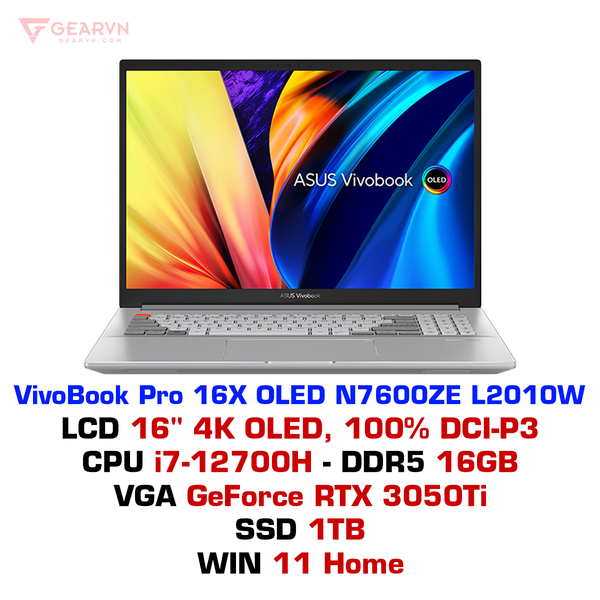 Laptop ASUS VivoBook Pro 16X OLED N7600ZE L2010W