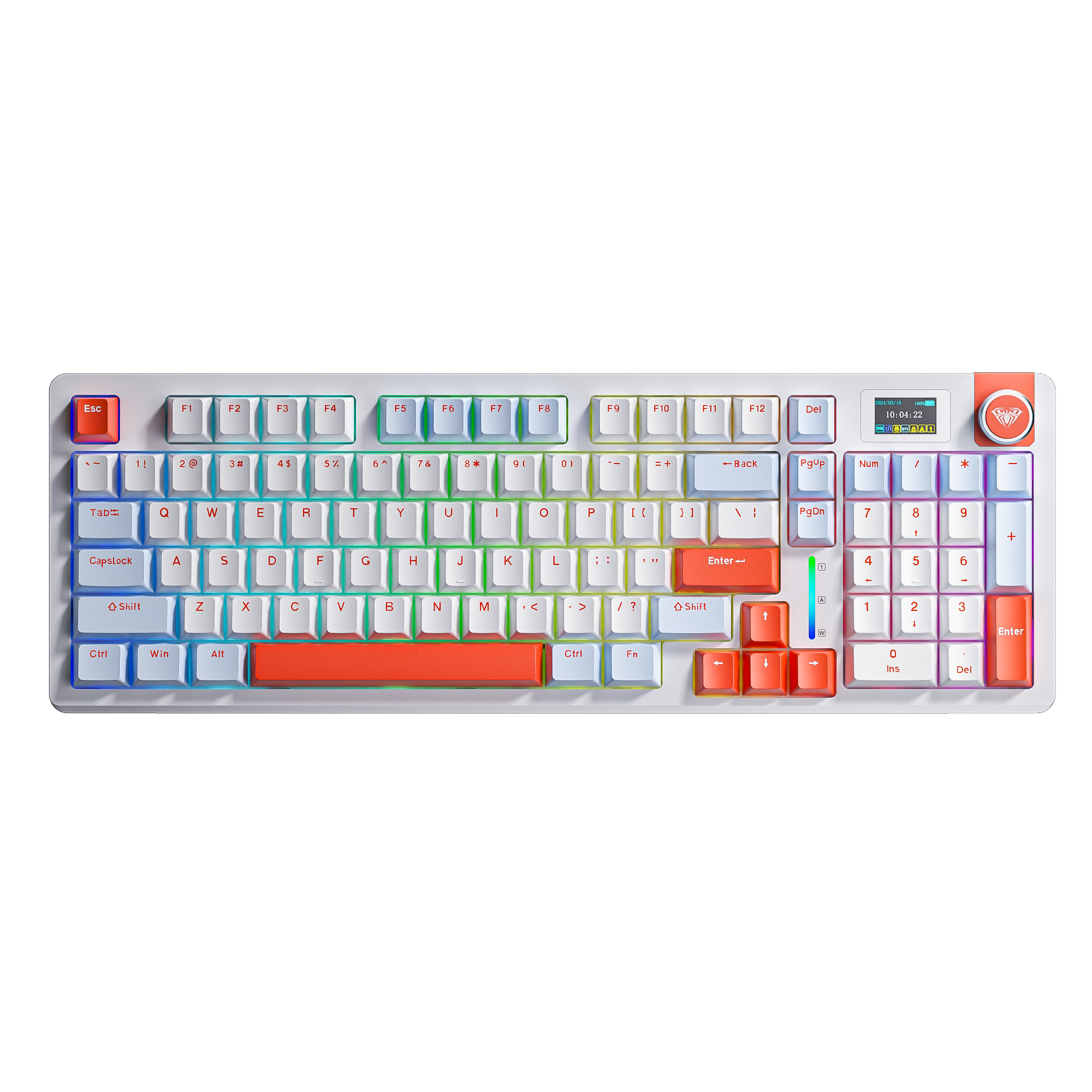 Bàn phím AULA S98 PRO TM (Xanh Dương + Trắng + Cam/ Nimbus V3 switch) S9807