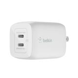  Bộ sạc nhanh Belkin 65W, 2 cổng USB-C, PD 3.0 PPS GaN, màu trắng Belkin 
