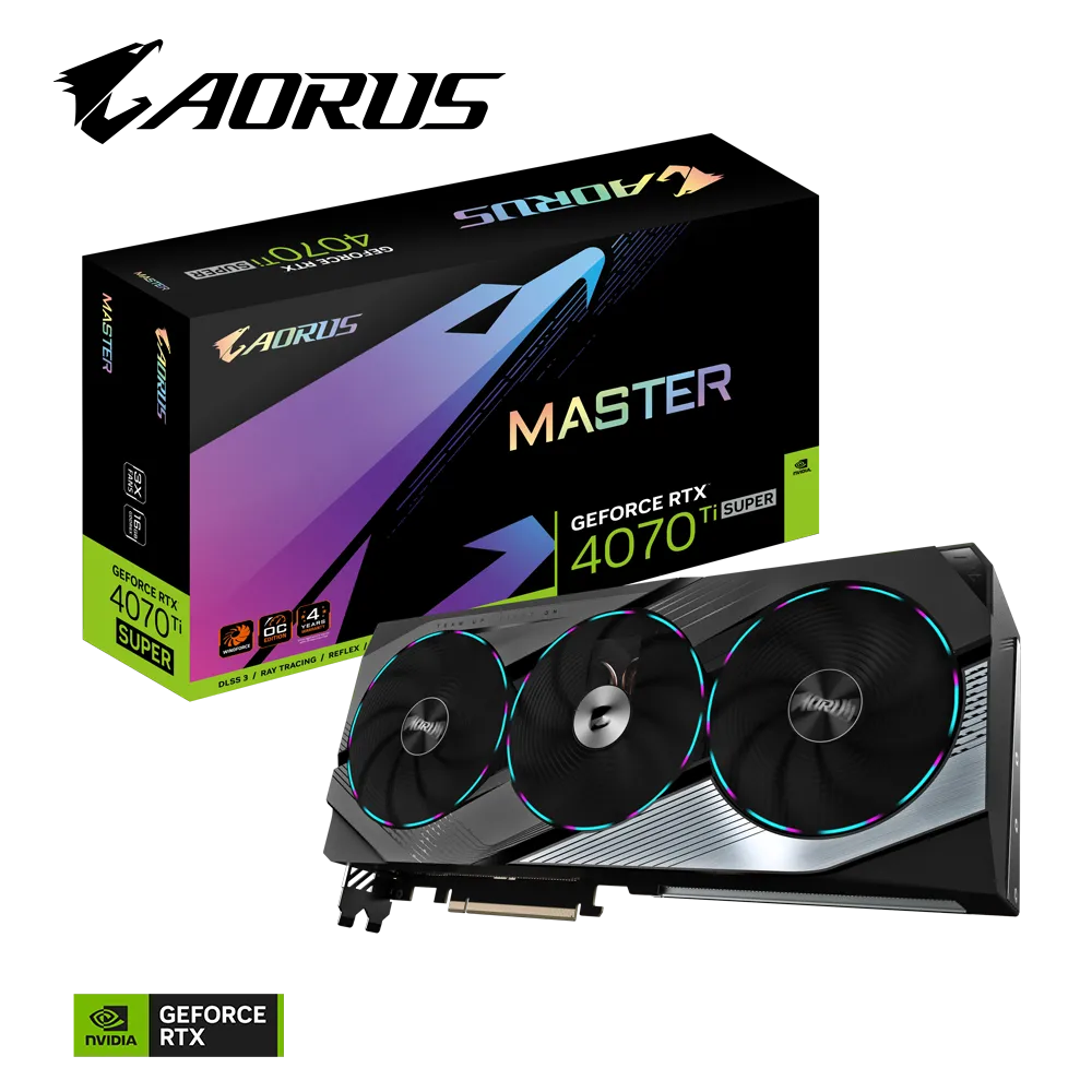 Card Màn Hình Gigabyte Aorus Geforce Rtx 4070 Ti Super Master 16G (Gv - N407Tsaorus - M - 16Gd)