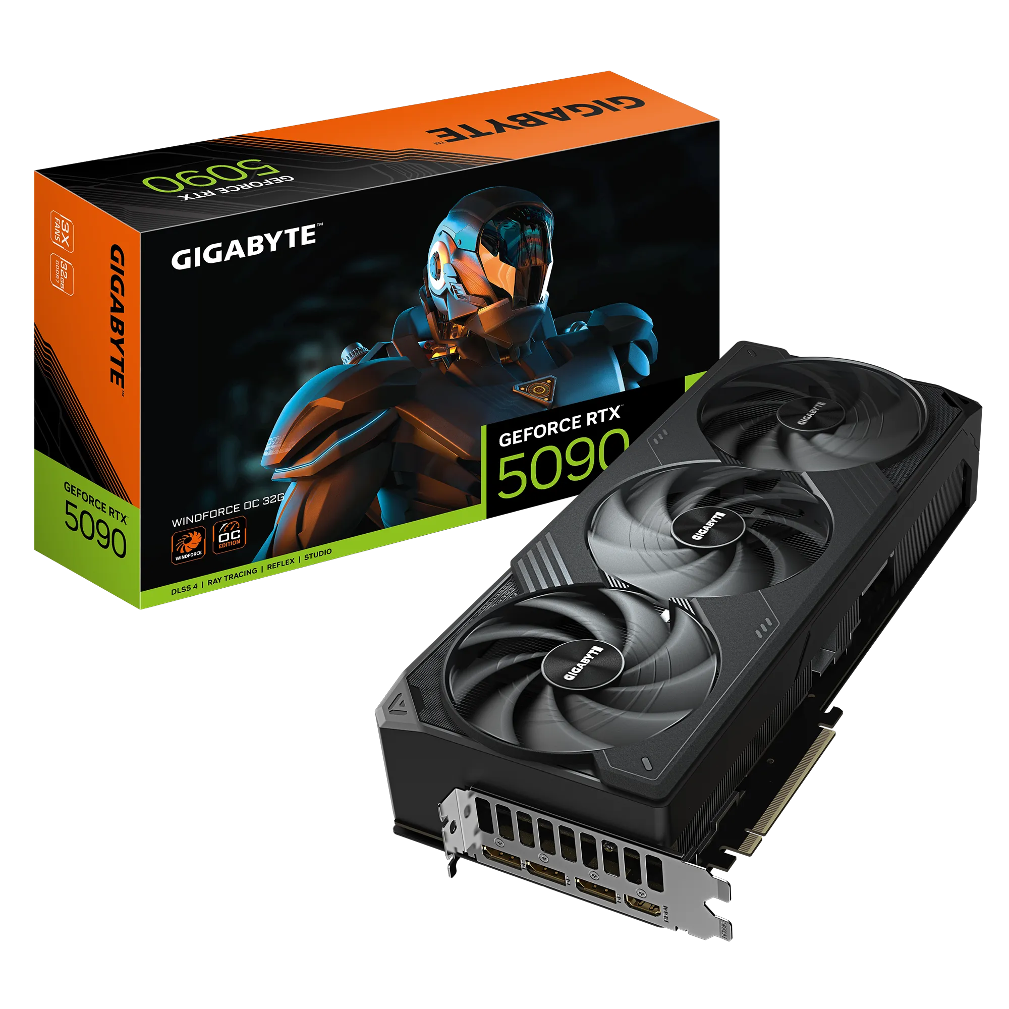Card màn hình GIGABYTE GeForce RTX 5090 WINDFORCE OC 32G (GV-N5090WF3OC-32GD)