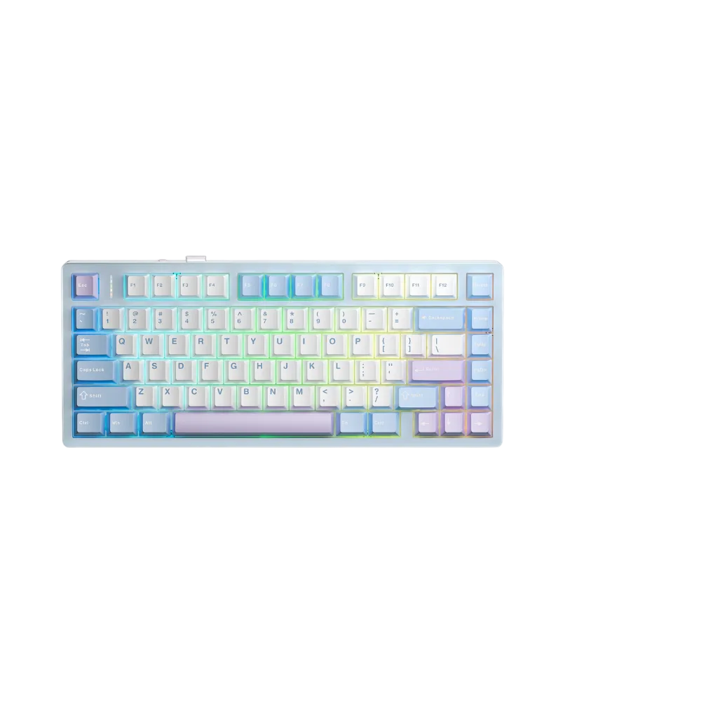 Bàn phím AULA M75 TM (Xanh + Trắng + Tím/ Purple Fire V2 Switch) M7503