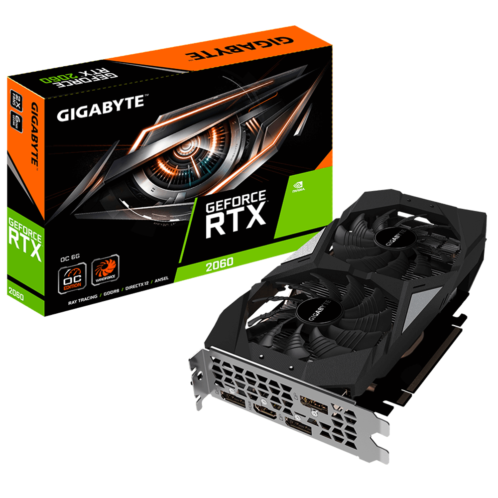 Card màn hình GIGABYTE GeForce RTX 2060 OC 6G (GV-N2060OC-6GD)