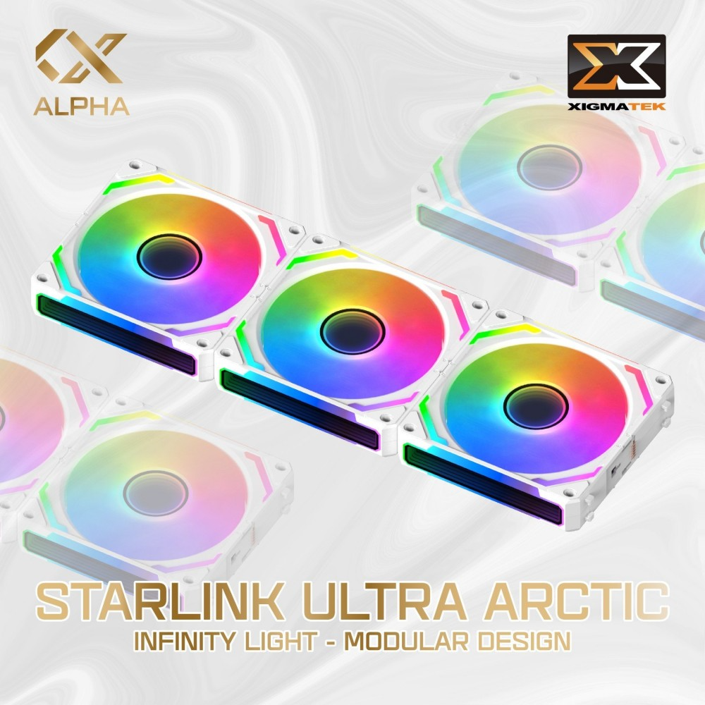 Bộ 3 Quạt Xigmatek Starlink Ultra Argb White