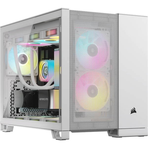 Vỏ máy tính Corsair 2500D Airflow TG Mid-Tower White (CC-9011264-WW)